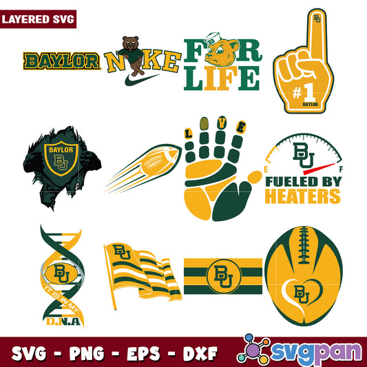 Baylor University SVG Bundle Layered Designs