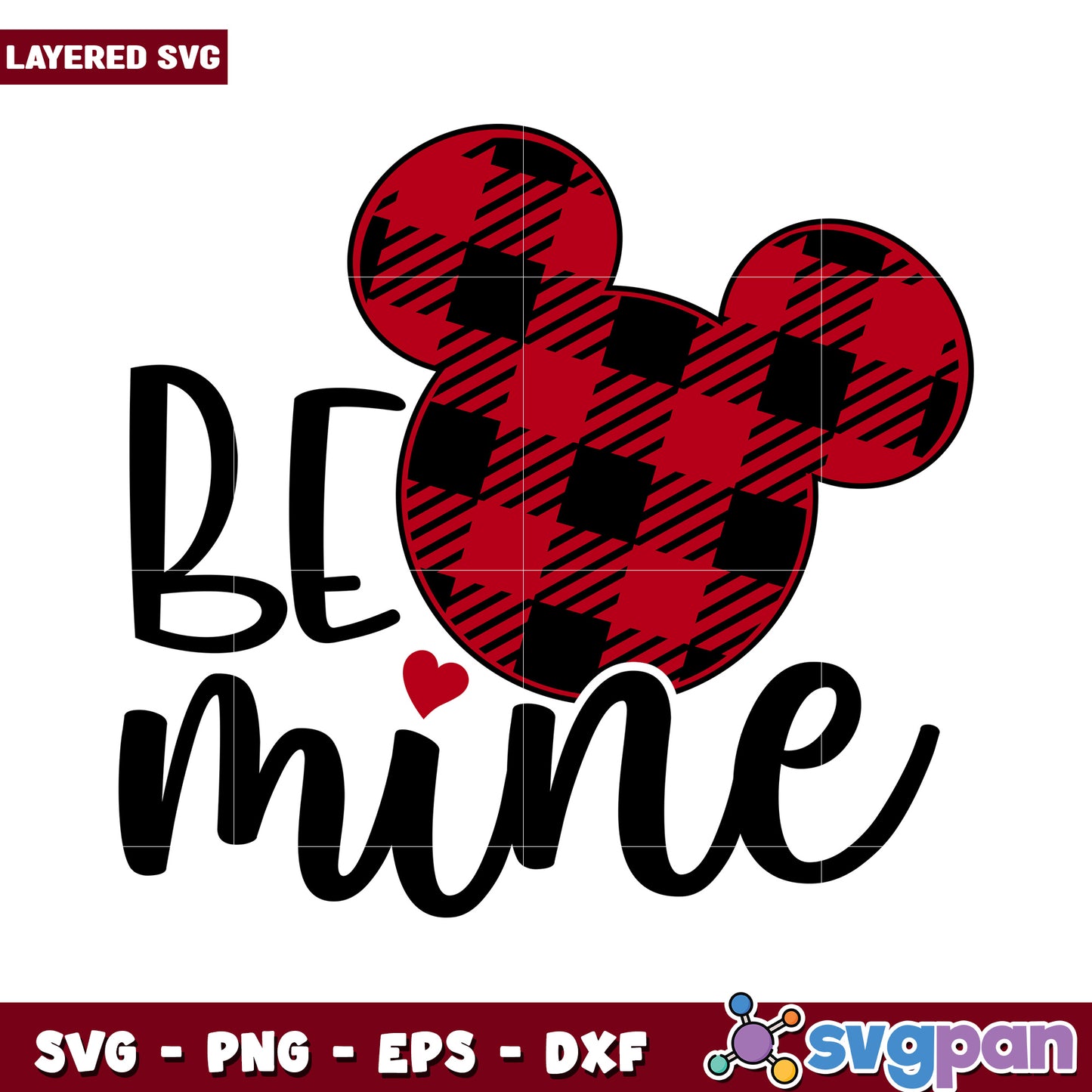 Be Mine Disney SVG Design for Valentine's Day, Perfect for Crafting