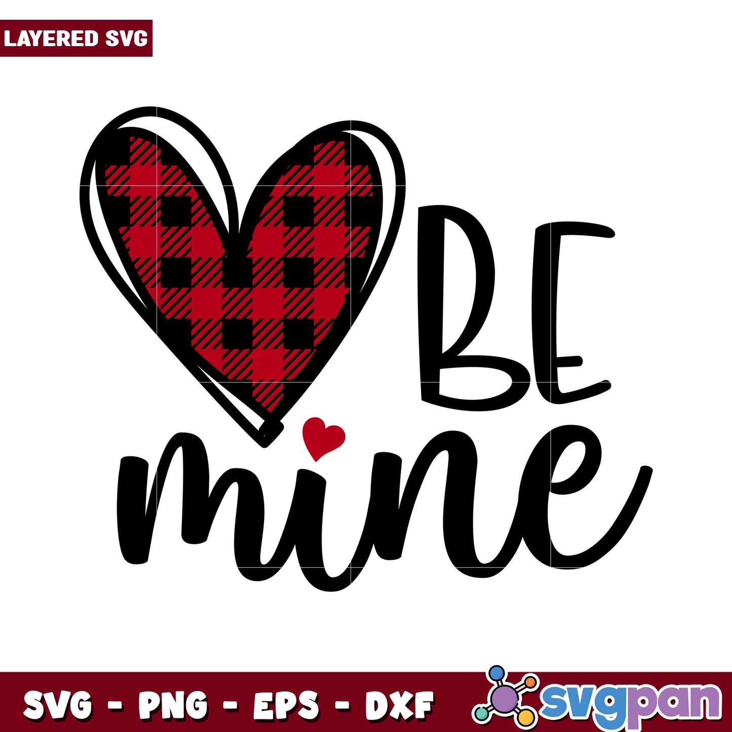 Be Mine Heart SVG Design for Crafting, Perfect for Valentine's Day