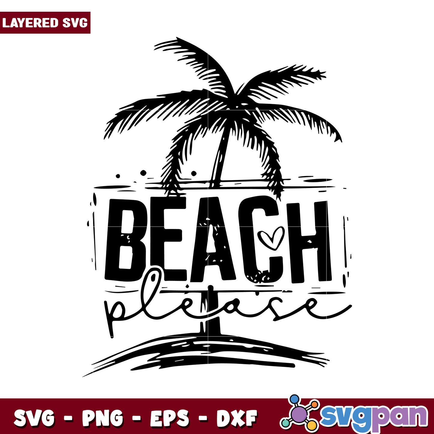 Beach Please SVG Design for Summer Crafts, Perfect for DIY Projects