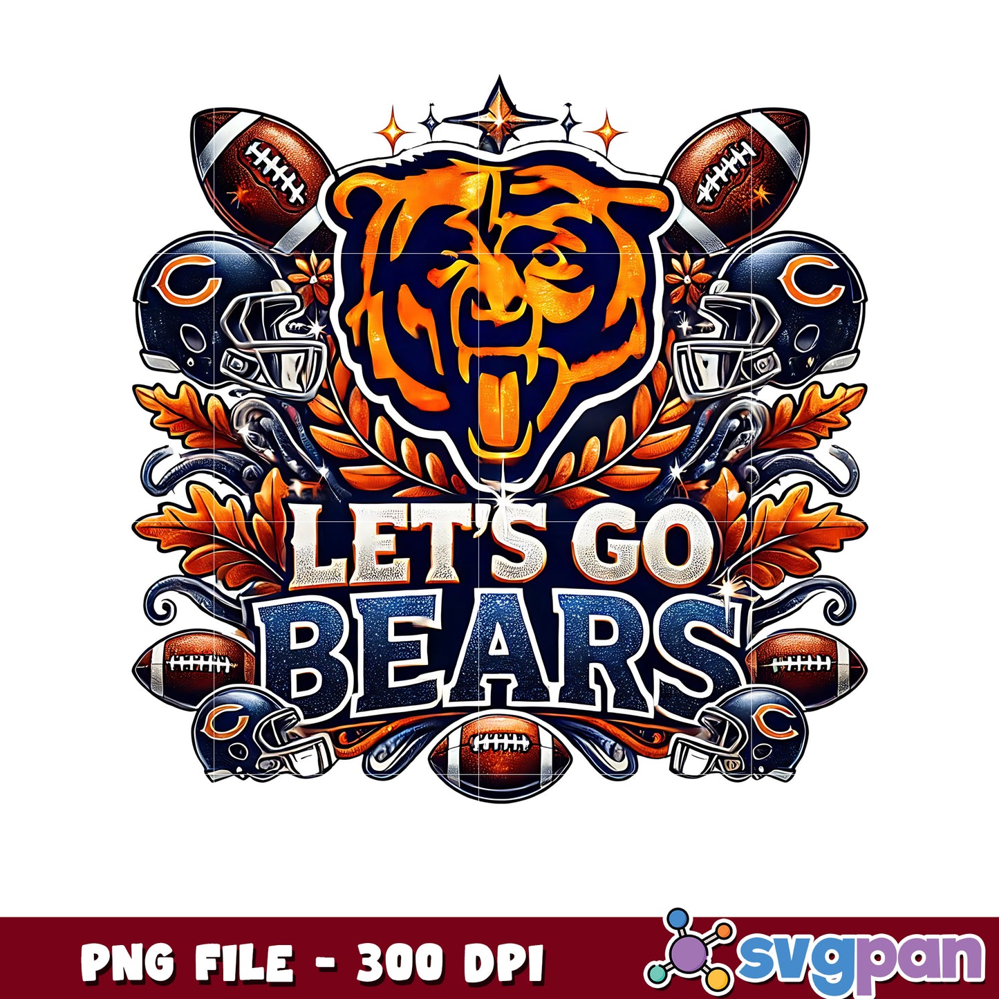 Bears let's go png, nfl games png, american football png
