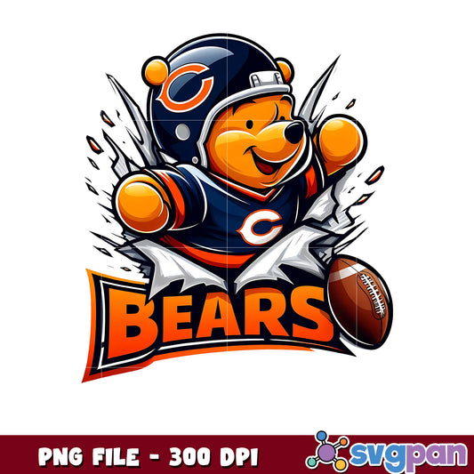 Bears winnie pooh png, nfl games today png, american rugby png