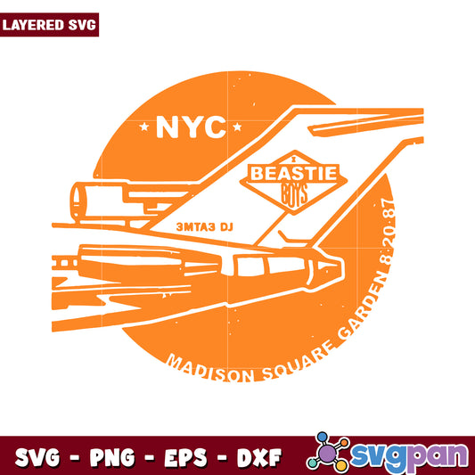 Beastie Boys NYC Concert SVG Art, Layered Design for Crafts