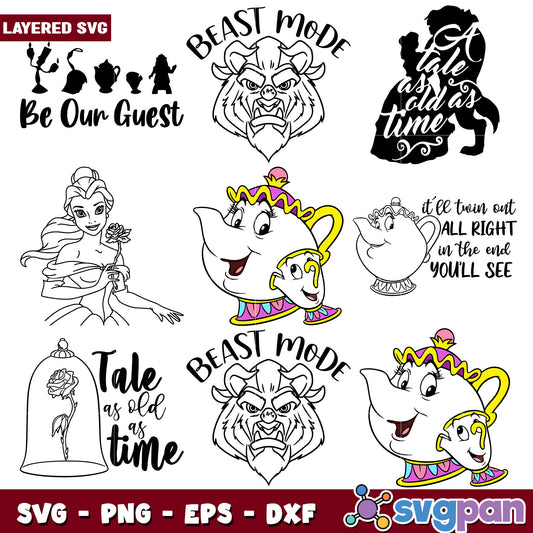 Beast mode be our guest svg bundle