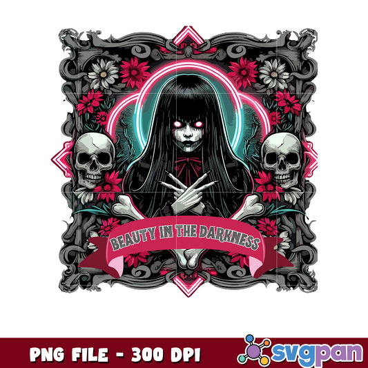 Beauty in the darkness png, halloween horror characters png, halloween town png