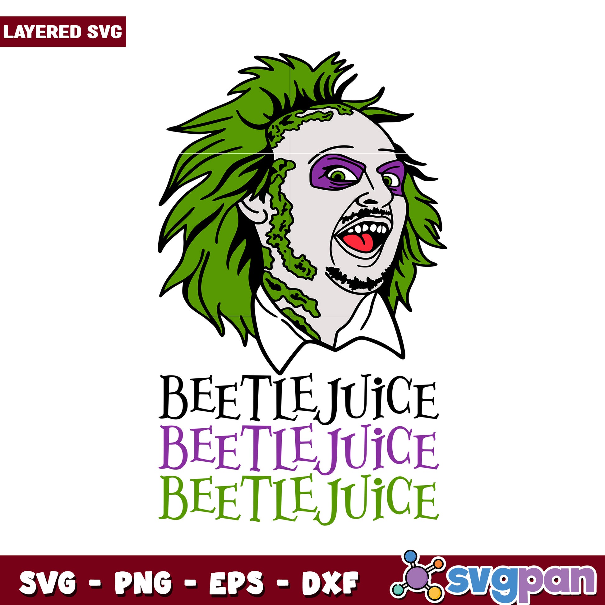 Beetle Juice Layered SVG Design, Perfect for Craft Projects and Gifts