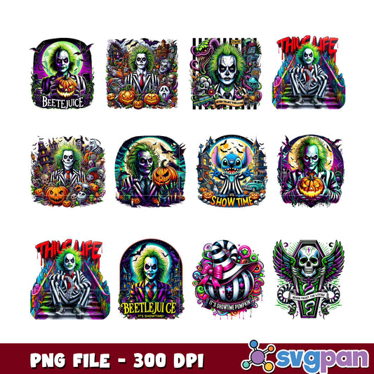 Beetlejuice Halloween PNG Bundle 300DPI