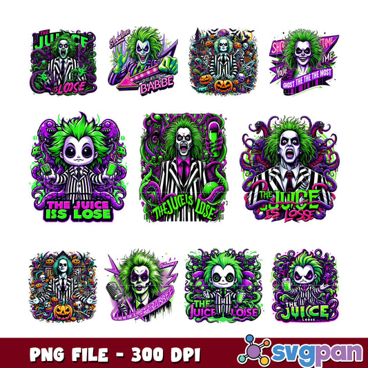 Beetlejuice PNG Bundle 12 Designs