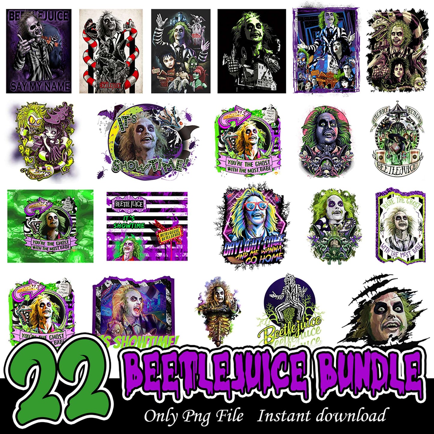 Beetlejuice PNG Bundle 22 Instant Downloads