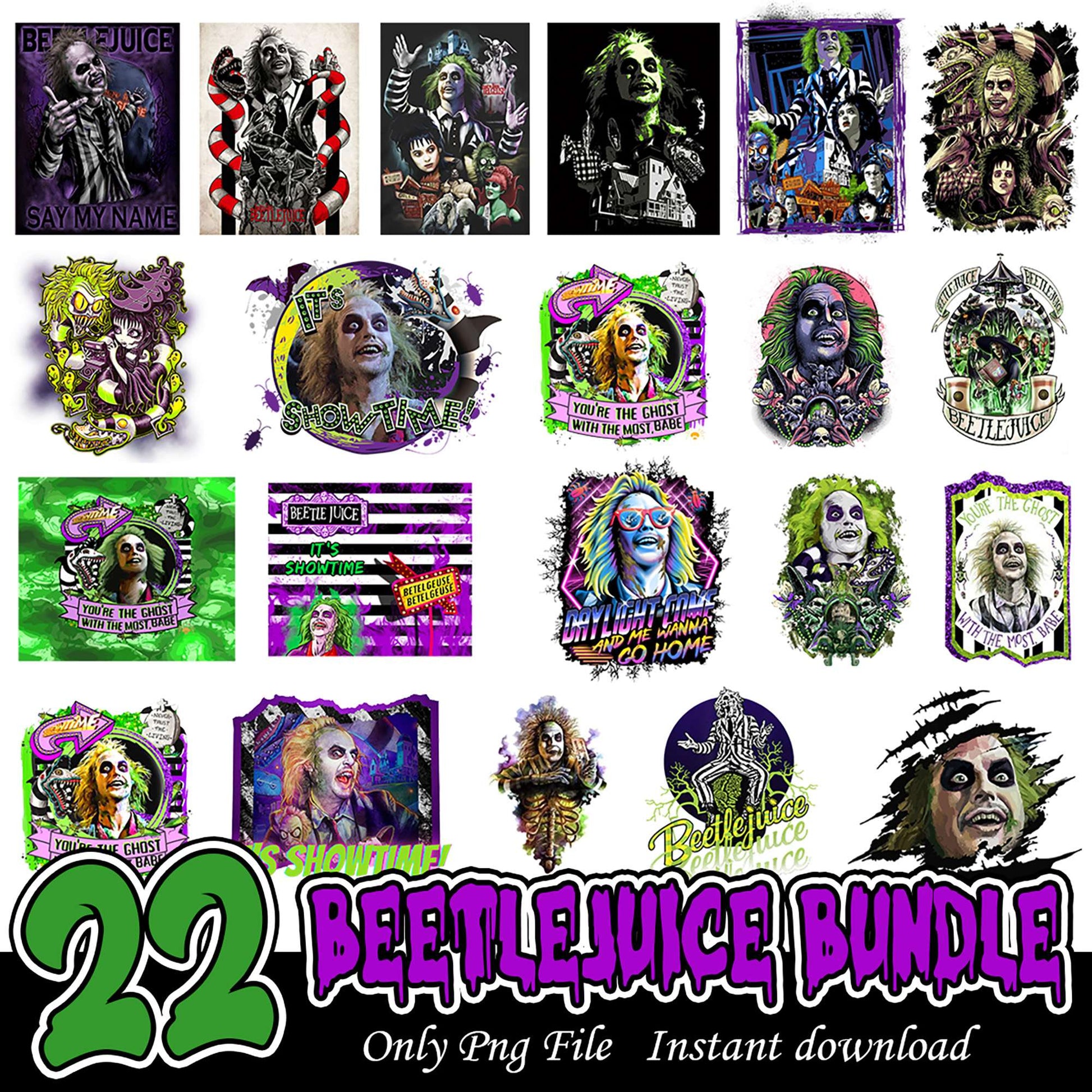 Beetlejuice PNG Bundle 22 Instant Downloads