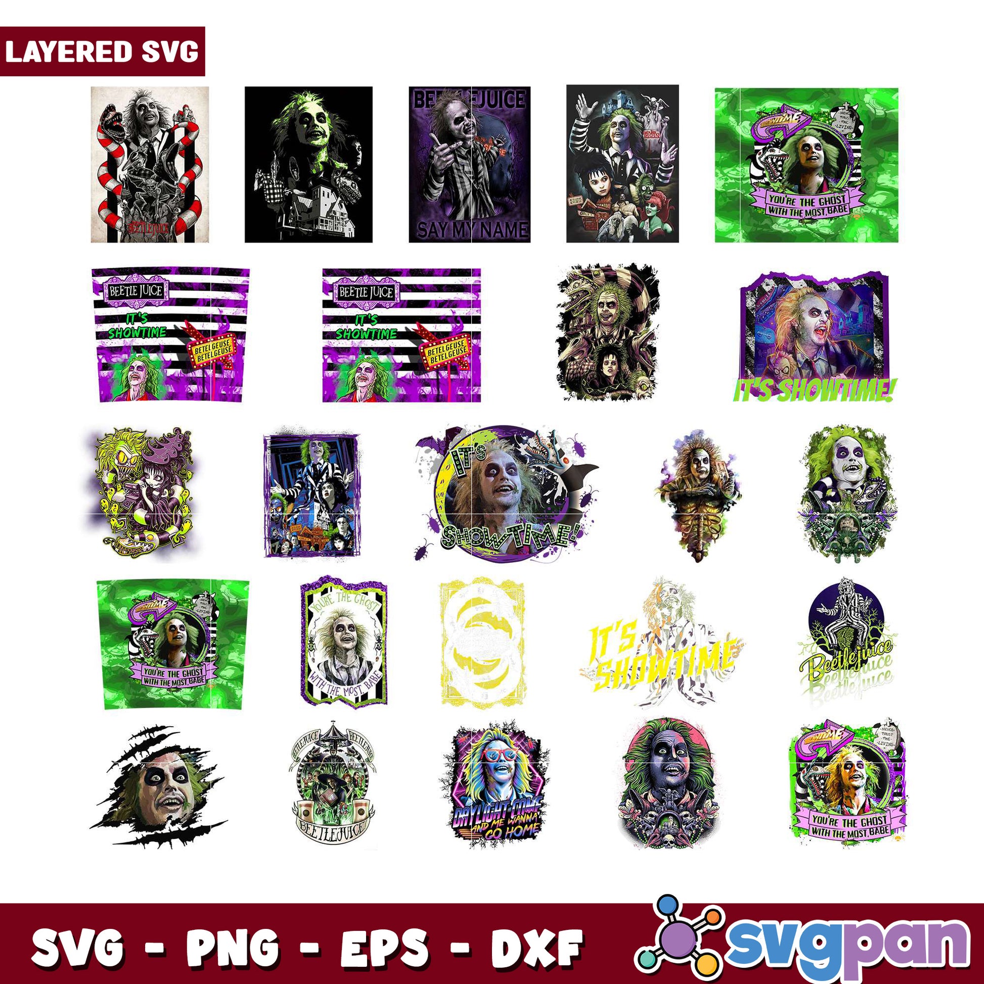 Beetlejuice SVG Bundle 20 Layered Designs