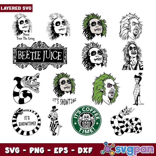 Beetlejuice SVG Bundle Layered Designs