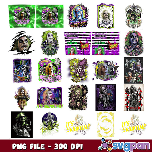 Beetle juice its show time png bundle