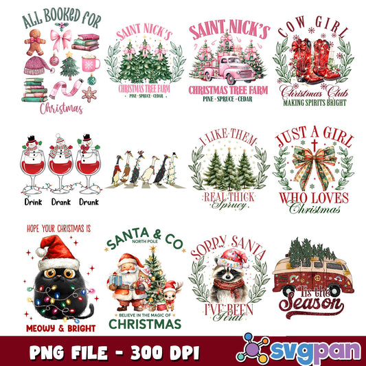 Believe in the magic of christmas png bundle
