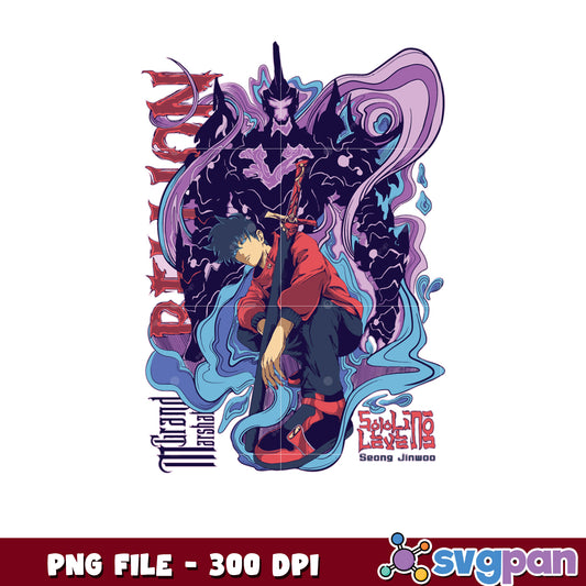 Belion and jinwoo png, jinwoo shadow monarch​ png, solo leveling game png