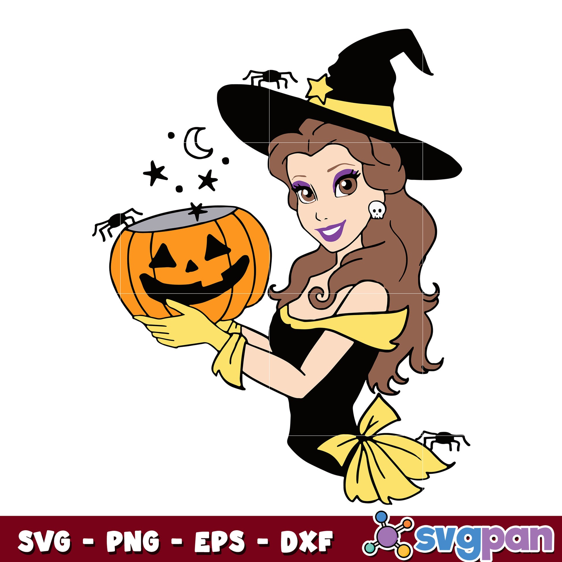 Belle Beauty and the Beast Halloween svg