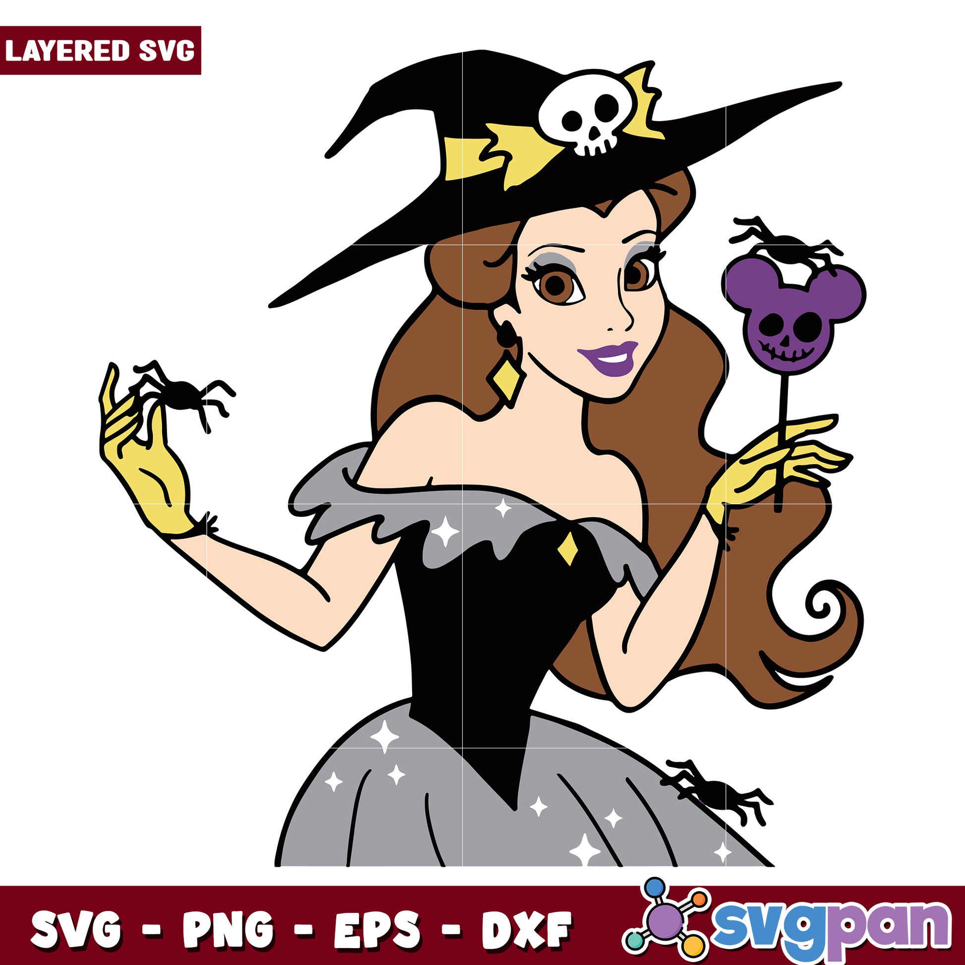 Belle princess halloween svg, halloween costumes svg, spirit halloween svg