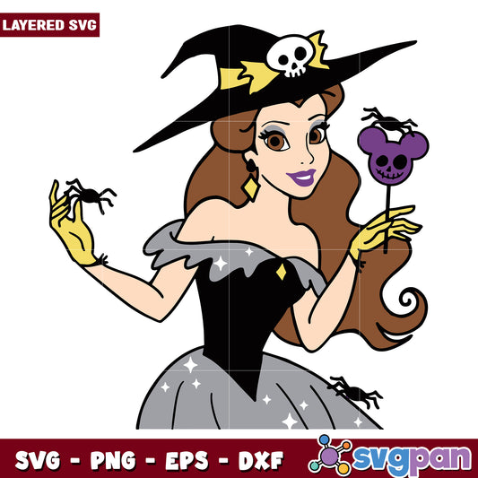 Belle princess halloween svg, halloween costumes svg, spirit halloween svg