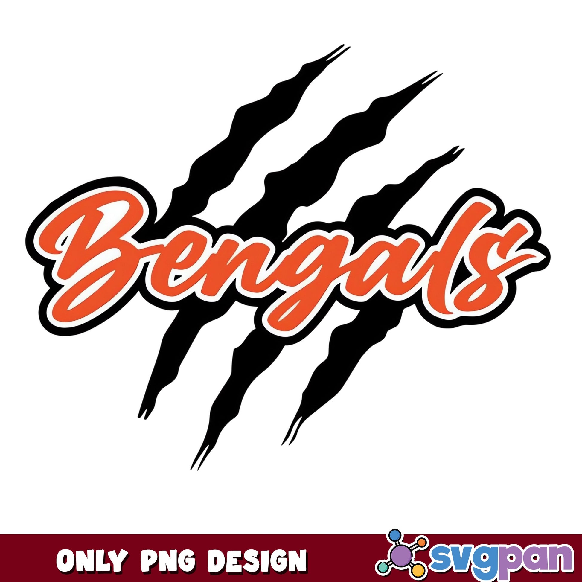 Bengals Claw Scratch PNG, Football Team PNG, NFL PNG
