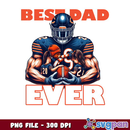Best dad ever chicago bears png, national football league png, nfl bears png