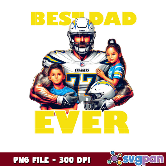 Best dad ever los angeles chargers png, national football league png, nfl chargers png