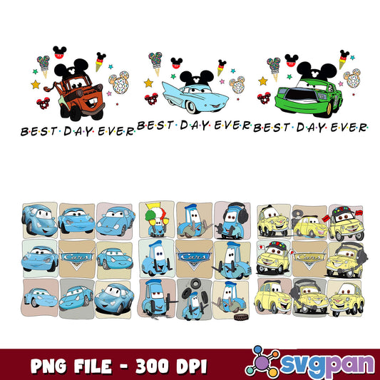 Best day ever cars png bundle