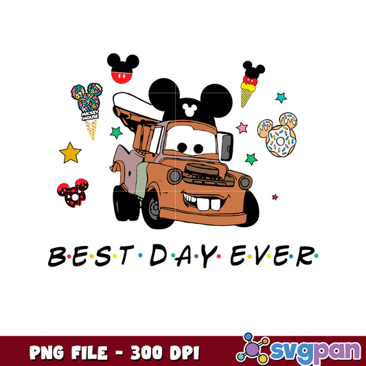 Best day ever mateo png, disney tickets png,  cars movie characters png
