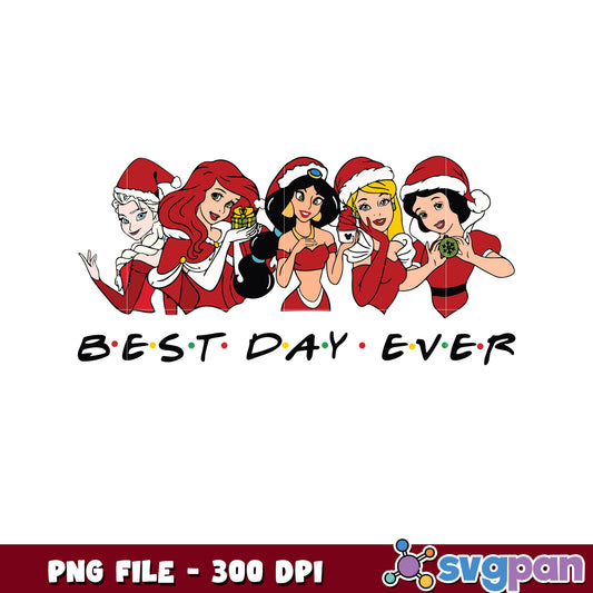 Best day ever princess png, christmas costume png, christmas season​ png