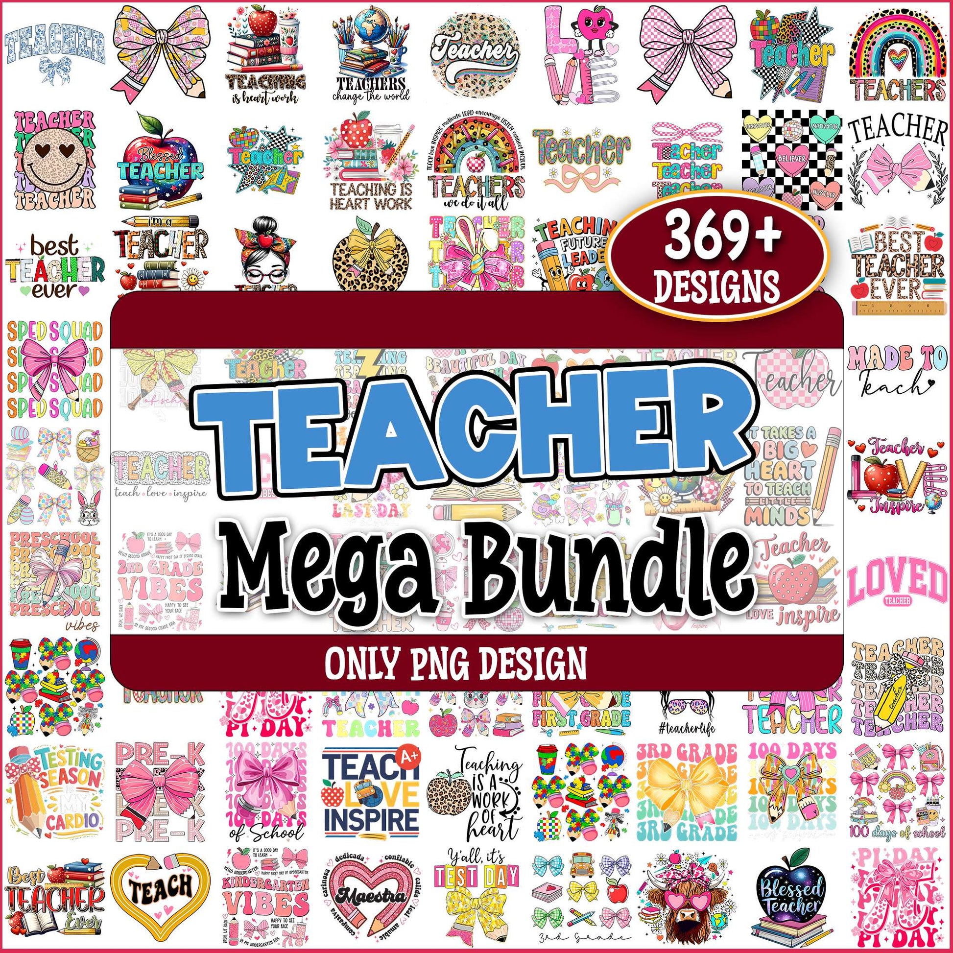 Best teacher ever png bundle