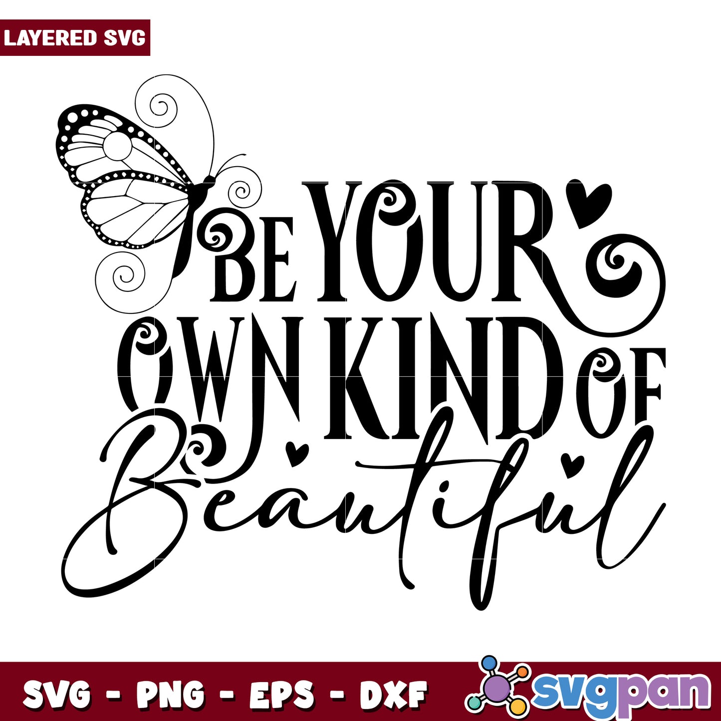 Be your own kind of beautiful svg, self care svg, love yourslef svg