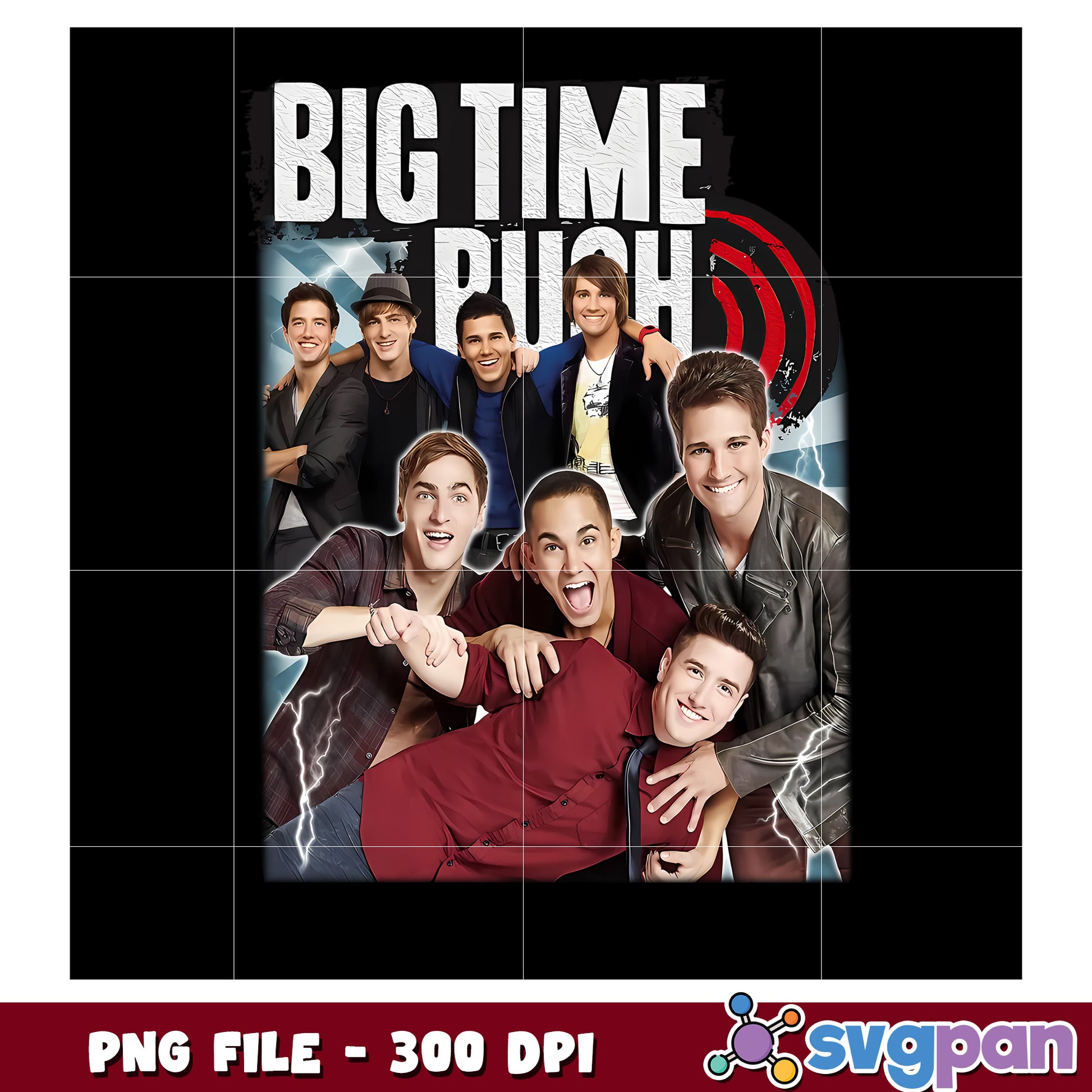 Big time rush band design png, pop boy group png, teen music sensation png