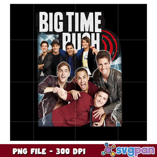 Big time rush band design png, pop boy group png, teen music sensation png