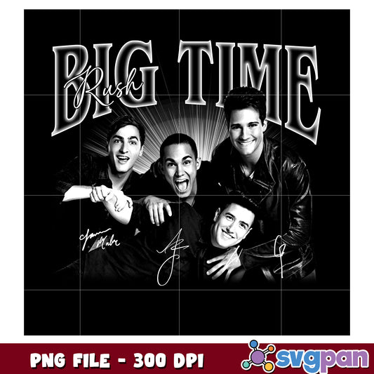 Big time rush white png, band merch png, concert design png