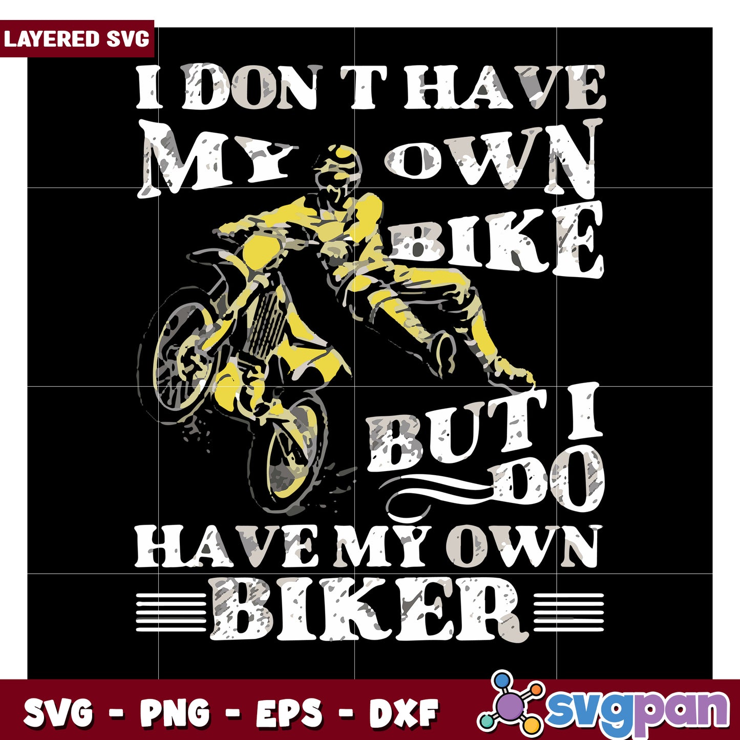 Biker SVG Design for Motorcycle Lovers, Perfect for Craft Projects