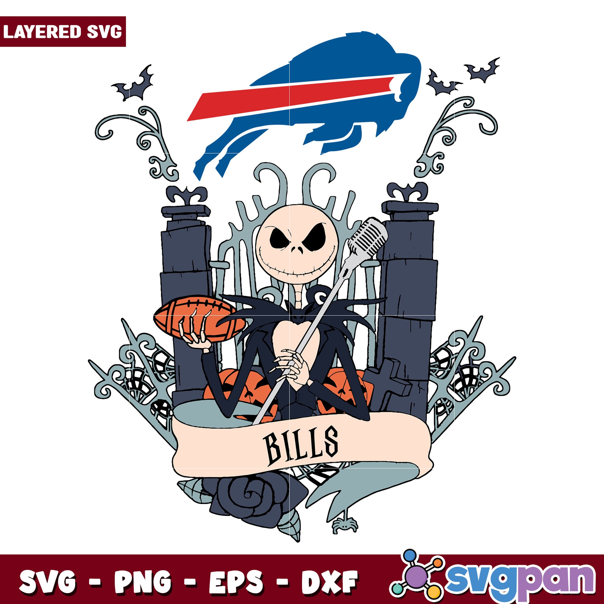 Bills Jack Halloween svg, nfl teams svg, national football league svg