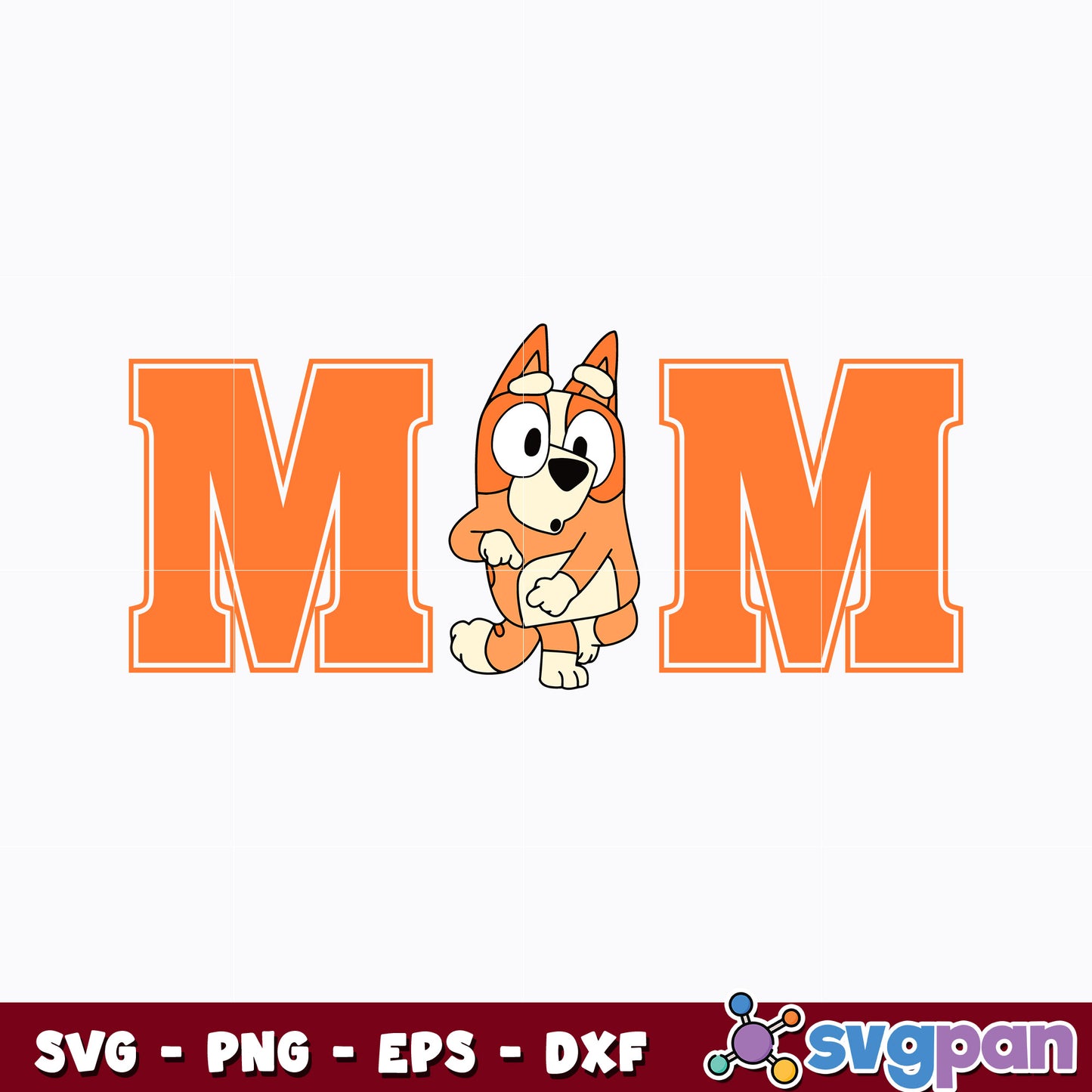 Bluey mom chilli cartoon svg