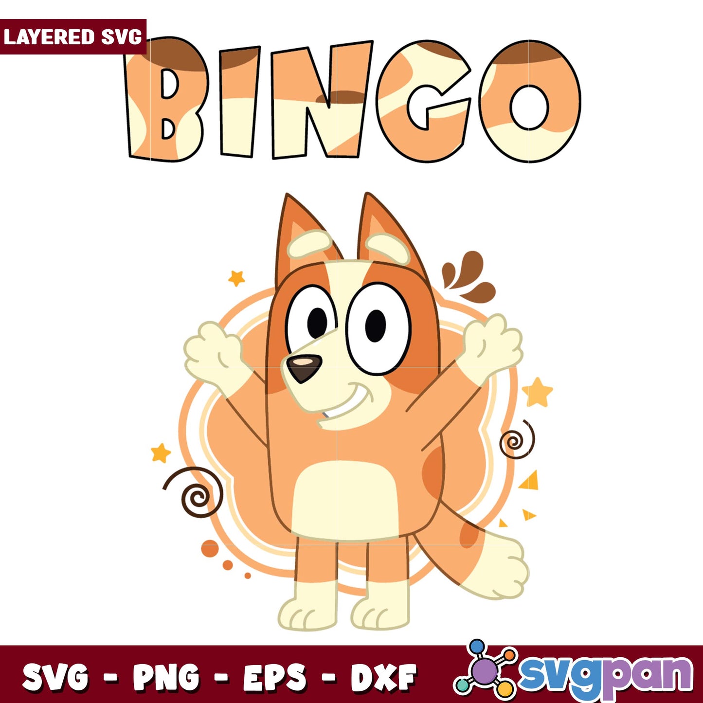 Bingo Bluey svg, Bluey characters svg, digitaldownload