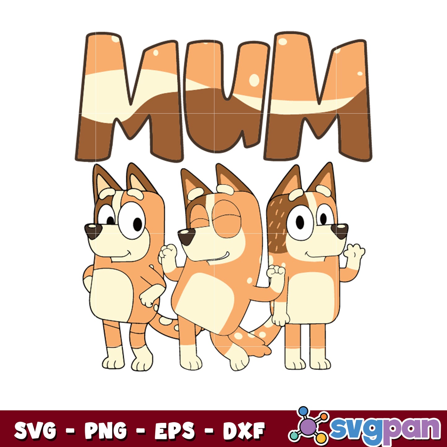 Bingo and family cartoon design svg, bluey family svg, cartoon svg