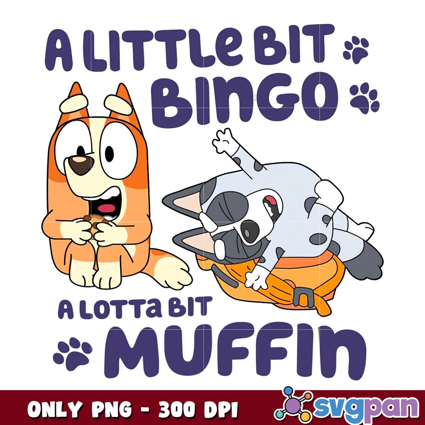 Bingo and muffin dog png bundle, Bluey characters png, bluey cartoon png