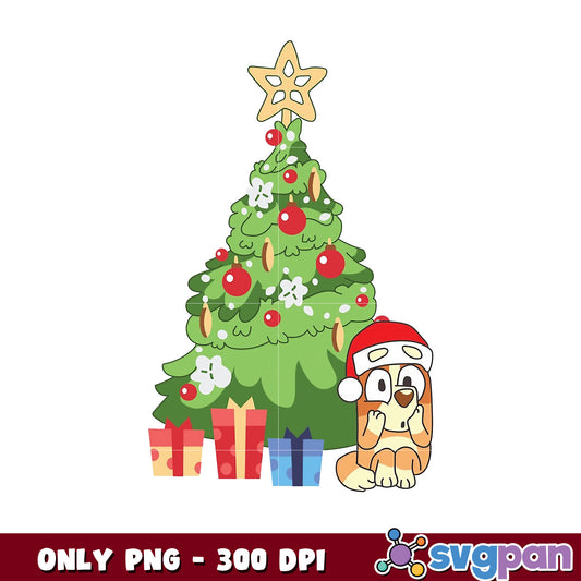 Bingo christmas tree png, lights christmas png, bluey christmas png