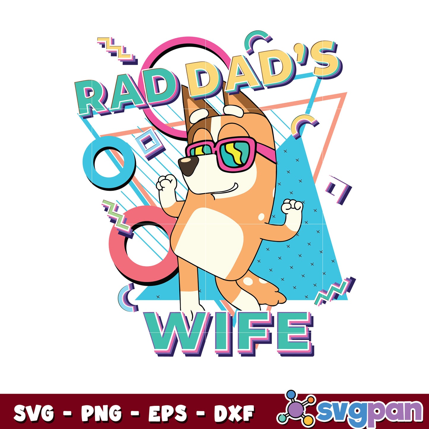 Bingo rad dad's wife design svg, bluey cartoon svg, bluey svg