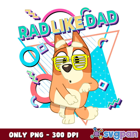 Bingo rad like dad png bundle