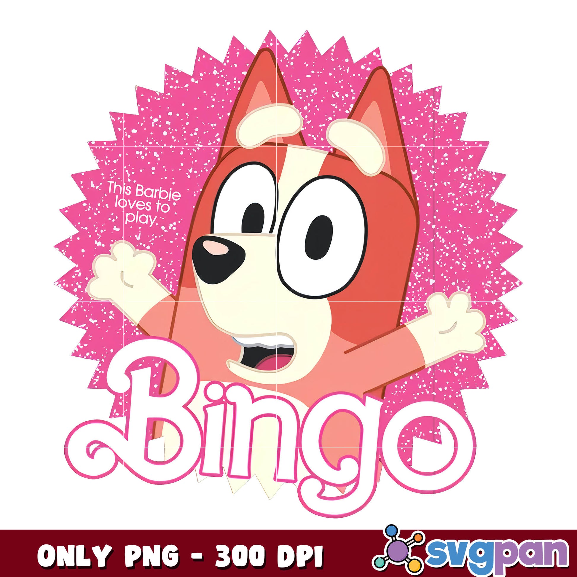 Bingo this barbie loves to play png