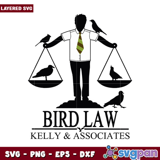 Bird Law Graphic with Scales and Birds, Perfect for Legal Designs