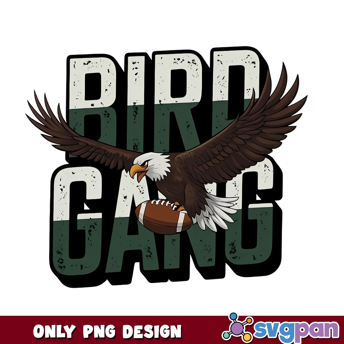 Bird Gang Eagle Football PNG, Philadelphia Eagles PNG, NFL PNG