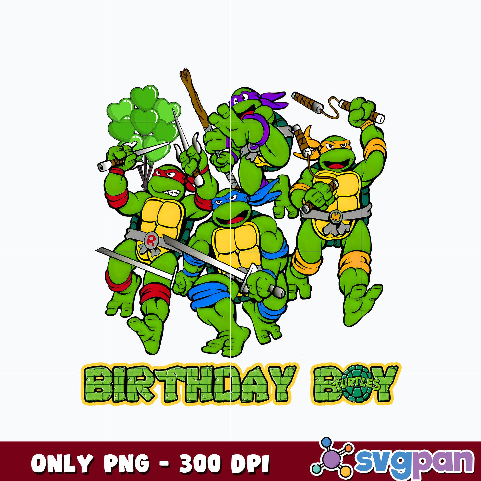 Teenage Mutant Ninja Turtles birthday boy png