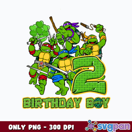 Teenage Mutant Ninja Turtles birthday boy 2nd png