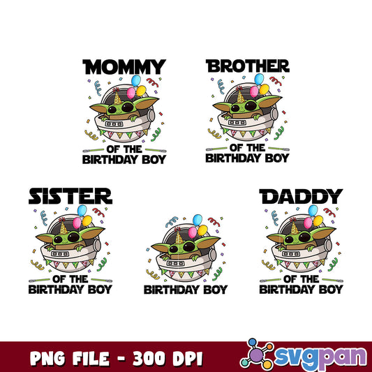 Birthday Boy Family SVG Bundle PNG