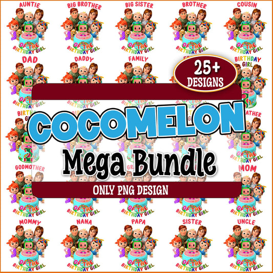 Birthday girl cocomelon png bundle