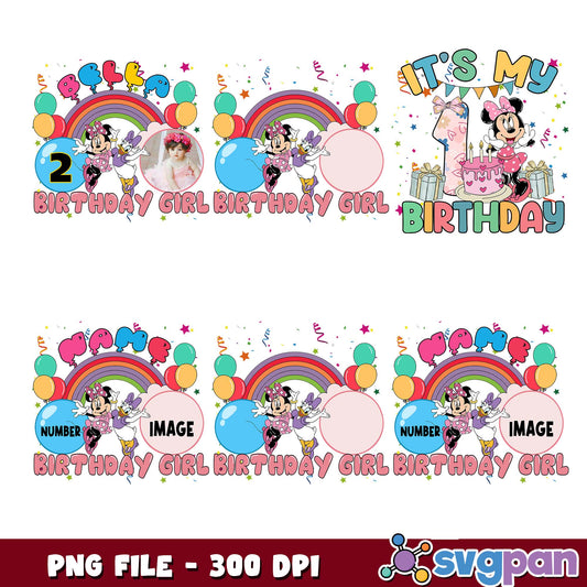Birthday girl design png bundle